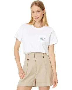 Vineyard Vines Flag Whale SS Pocket Tee | Shirts & Tops