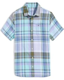 Vineyard Vines Kids Madras Short-Sleeve Shirt (Toddler/Little Kids/Big Kids) | Shirts & Tops