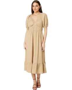 Vineyard Vines Poplin V-Neck Midi Dress | Dresses