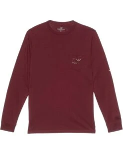 Vineyard Vines Long Sleeve Burgee Vintage Whale Tee (Toddler/Little Kid/Big Kid) | Shirts & Tops