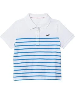 Vineyard Vines Kids Breton Striped Heritage Polo (Toddler/Little Kids/Big Kids) | Shirts & Tops