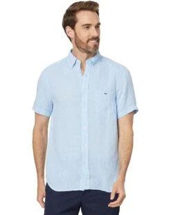 Vineyard Vines Button Down Short Sleeve Linen | Shirts & Tops