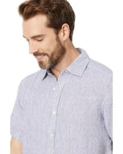 Vineyard Vines Stripe Linen Short Sleeve Shirt | Shirts & Tops -Every Day Wear Store 91KW9HTKBLL. AC SR736920